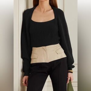 Loulou Studio 100% cashmere Black Crew Neck Sweater